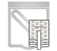 Matty’s Crafting Joy Scalloped Square Waterfall Flap Die Cut Set of 4, Nesting Metal Cutting Dies for Scrapbook Albums and Journals, Paper Crafting, Scrapbooking Supplies
