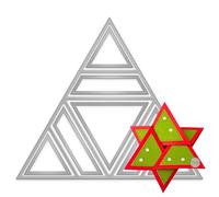 Matty's Crafting Joy Star Fold Die Cut Set of 8, Christmas Dies for Card Making, Metal Die Cuts for Scrapbooking, Christmas die cuts