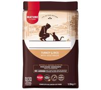 Mature Dry Cat Food Turkey & Rice With Veg 1.5kg - Hypoallergenic, Single-protein Source Food, Rich in Vitamins, Helps to Promote Urinary Health, Controls Odour, and Helps With Joint Mobility
