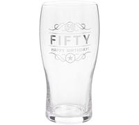 Maturi 50th Birthday Beer Pint Glass - 570ml / 1 Pint