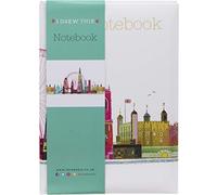 Maturi A5 Padded Cover Notebook, London Skyline Design with Gold Foil Detailing and Gloss Finish, Multi-Colour