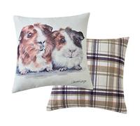 Maturi Filled Seat Cushion with Guinea Pigs Animal Watercolour Image, Chair Sofa Pillow - 43 x 43cm / 17 x 17-inch