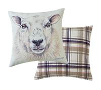 Maturi Filled Seat Cushion with Sheep Animal Watercolour Image, Chair Sofa Pillow - 43 x 43cm / 17 x 17-inch