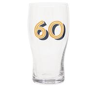 Maturi Gold 60th Birthday Beer Pint Glass - 570ml / 1 Pint