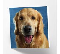 Maturi Golden Labrador Dog Photographic Blank Birthday Greetings Card, 15.5 x 15.5 cm