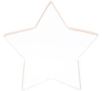 Maturi Large 20cm Wooden Star Shaped Hanging Plaque - Rustic White & Brown Hand-Painted Timber Star Ornament, Contemporary Accent Wall Art Decor for Living Room & Festive Display