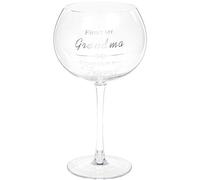 Maturi My Grandma Forever My Friend Sentiment Gin Glass with Hearts - 625ml 470232 Transparent