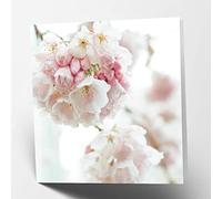 Maturi Pink Flowers Blank Greetings Card, Valentines, Anniversary, 15.5 x 15.5 cm