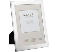 Maturi Premium Silver-Plated Photo Frame 3.5x5 Elegant Real Glass Tabletop Picture Frame with Tarnish-Free Lacquer & Luxury Velvet Backing - Perfect for School Photos, Weddings, and Milestone Gifts