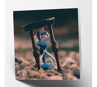 Maturi Sand Timer Blank Greetings Card, 15.5 x 15.5 cm