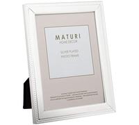 Maturi Silver Plated Photo Frame - Bead Edge Finish, 6 x 8-inch (15 x 20cm)