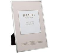 Maturi Silver Plated Photo Frame - Thin Edge, A4 / 8 x 12-inches (20 x 30cm)