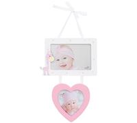 Maturi Twin Photo Frame, Pink Baby Girl, 6 x 4 Inches, Christening Newborn Gift