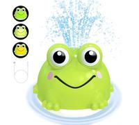 MATVHRUI Baby Bath Toys, Rechargeable Frog Light up Spray Water Toy, Bathtub Pool Sprinkler Swimming sensory toy for 6-12 Months, 1 2 3 4 Years Boys Girls Toddlers