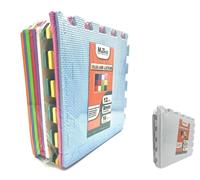 MATVIZE Eva Foam Baby Play Mat - 120Pack (29x29cm) 8mm Thick Soft Multicolour Interlocking Floor Tiles, Waterproof, Non-Slip, Safe & Comfortable Matting for Kids, Child’s Play (Multicolour, 120 Pack)