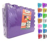 MATVIZE Eva Foam Baby Play Mat - 12Pcs (29x29cm) 8mm Thick Soft Purple Interlocking Floor Tiles, Waterproof, Non-Slip, Safe & Comfortable Matting for Kids, Child’s play (Purple, 12 Pack)