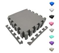 Matvize EVA Foam Baby Play Mat (84 Pack) 29×29cm - 8mm Thick Grey Interlocking Floor Tiles, Soft Non-Slip Foam Mats for Kids, Nursery, Playroom & Home Gym Protective Flooring (Grey, 84 Pack)