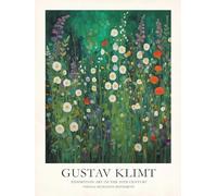 Matvsd Kohecs Gustav Klimt Poster《Flower Garden》Canvas Painting Gustav Klimt Wall Art Abstract Prints Colorful Floral Picture for Office Decor 30x45cm Frameless