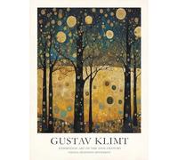 Matvsd Kohecs Gustav Klimt Poster《Gold Landscape》Canvas Painting Gustav Klimt Wall Art Abstract Prints Vintage Trees Picture for Office Decor 30x45cm Frameless