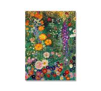 Matvsd Kohecs Gustav Klimt Poster Gustav Klimt Wall Art 《Garden》Canvas Painting Colorful Floral Prints Abstract Picture for Office Decor 30x45cmx1 Frameless