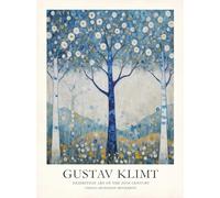 Matvsd Kohecs Gustav Klimt Poster《Light Blue Tree》Canvas Painting Gustav Klimt Wall Art Abstract Prints Landscape Picture for Office Decor 30x45cm Frameless