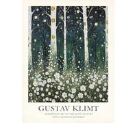 Matvsd Kohecs Gustav Klimt Poster《Withe Flower and Tree》Canvas Painting Gustav Klimt Wall Art Abstract Prints Colorful Picture for Office Decor 30x45cm Frameless