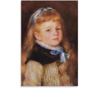 Matvsd Kohecs Little Girl by Pierre Auguste Renoir Poster and Prints Retro Wall Art Pierre Auguste Renoir Canvas Painting for Home Picture Decor 40x65cm Frameless