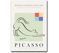 Matvsd Kohecs Pablo Picasso Line Prints Picasso Stretching Cat Poster Picasso Canvas Wall Art Picasso Painting Aesthetic Picture for Home Decor 40x65cm Frameless