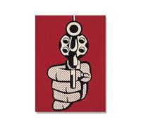 Matvsd Kohecs Pop Roy Lichtenstein Poster《The Hand》Canvas Painting Abstract Wall Art Roy Lichtenstein Prints Modern Picture for Home Decor 40x65cmx1 Frameless