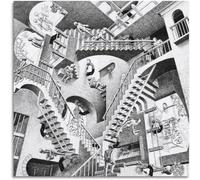 Matvsd Kohecs Relativity by M.C Escher Posters and Prints Abstract M.C Escher Wall Art M.C Escher Canvas Painting for Home Picture Decor 40x40cmx1 No Frame