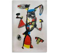 Matvsd Kohecs Retro Joan Miro Majorette Prints Surrealism Wall Art Joan Miro Canvas Poster Abstract Painting for Office Home Wall Decor 50x70cmx1 Frameless