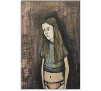 Matvsd Kohecs The Little Girl by Bernard Buffet Poster and Prints Vintage Wall Art Picture Bernard Buffet Canvas Painting for Home Decor 40x60cmx1 Frameless