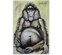 Matvsd Kohecs The Orangutan by Bernard Buffet Poster and Prints Vintage Wall Art Picture Bernard Buffet Canvas Painting for Home Decor 40x60cmx1 Frameless
