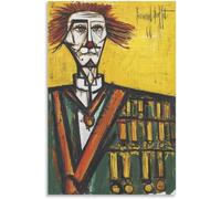Matvsd Kohecs The Pierrot by Bernard Buffet Poster and Prints Vintage Wall Art Picture Bernard Buffet Canvas Painting for Office Decor 40x60cmx1 Frameless
