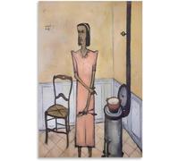 Matvsd Kohecs Woman by The Stove by Bernard Buffet Poster and Prints Vintage Wall Art Picture Bernard Buffet Canvas Painting for Office Decor 40x60cm Frameless