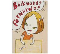 Matvsd Kohecs Yoshitomo Nara Poster《Back Wards for Wards》Canvas Wall Art Yoshitomo Nara Prints and Painting Aesthetic Picture for Bedroom Decor 30x45cm No Frame
