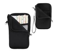 Matwsec 1 Pc Tampon Bag, Tampon Holder for Purse, Portable Tampon Pouch with Strap, Neoprene Travel Friendly Discreet Period Bag for Feminine Products, Waterproof Pad Bag, Black (Bag Only)