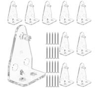 Matwsec 10 Pieces Blind Hold Down Brackets, 1 in Clear Mini Blind Brackets