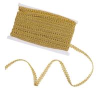 Matwsec 13 Yards Gold Trim for Sewing 0.47in Wide Gold Lace Trim Braid Lace Ribbon for Wedding DIY Clothes Jewelry Crafts Costume Home Decor