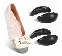 Matwsec 2 Pairs Shoe Fillers for Big Shoes, Shoe Size Reducer Inserts | PU Shoe Inserts for Shoes Too Big, Shoe Filler Inserts to Make Shoes fit Tighter, Heel Cushions for Women and Men, Black