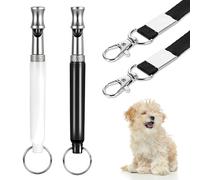 Matwsec 2 PCS Dog Whistles for Recall Adjustable Dog Training Whistle with Lanyard Dog Whistle to Call Your Dogs and Stop Neighbors Dogs from Barking