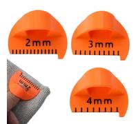 Matwsec 3 Pcs Blanket Stitch Thumb Guide, Finger Sewing Ruler, Orange Sewing Gauge Set, Quilting Templates, Even Stitch Spacing Tool for Hand Sewing, Embroidery, Mending, Patchwork (3 Sizes)