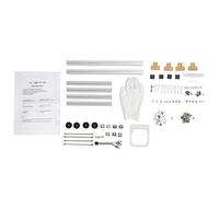 MATX Computer Open Case Bracket, Aluminum DIY Bare Frame for Excellent Heat Dissipation, Support MATX Motherboard with ATX Power Supply, Mining Rig Frame for PC Builders and Enthus (Silver)