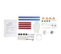 MATX Computer Open Case Bracket, Aluminum DIY Bare Frame for Mining Rig and PC Build, Full Naked Heat Dissipation Design with Support for MATX Motherboard ATX PSU and 4 PCI Slots (Blue Red)