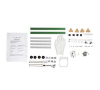 MATX Computer Open Case Bracket, Aluminum DIY Bare Frame for Mining Rig, Full Naked Heat Dissipation with Support for MATX Motherboard and ATX Power Supply (Green Silver)