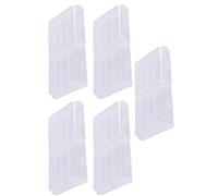 Matybobe 10 Pcs Transparent Hard Plastic Battery Storage Box Holder for AA AAA Batteries Camping Travel Organizer Clear White 10 Pack