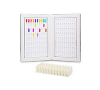 Matybobe 160 Color Nail Display Book UV Gel Tips Nail Salon Tools [For Art Professionals] Leather Cover (Gold)