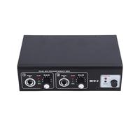 Matybobe 2 Channel Microphone Preamp, Mic Amplifier, Phantom Power Metal Shell, XLR Inputs for Live Performances, Dual-Channel Design with Individual Gain Control, Balanced Inputs with (UK Plug)