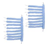Matybobe 2pcs Heatless Hair Roller for Safe Curling Rod Headband Easy to Use for All Hair Types Soft and Skin Friendly Fabric (Blue)