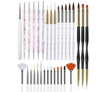Matybobe 31Pcs Nail Brush Pen Set Nail Art Liner Brush Gel Painting Acrylic Nail Tool